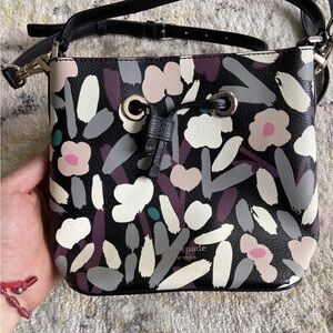 kate spade Floral Crossbody Bag - Black, Cream, Purple, and Pink
